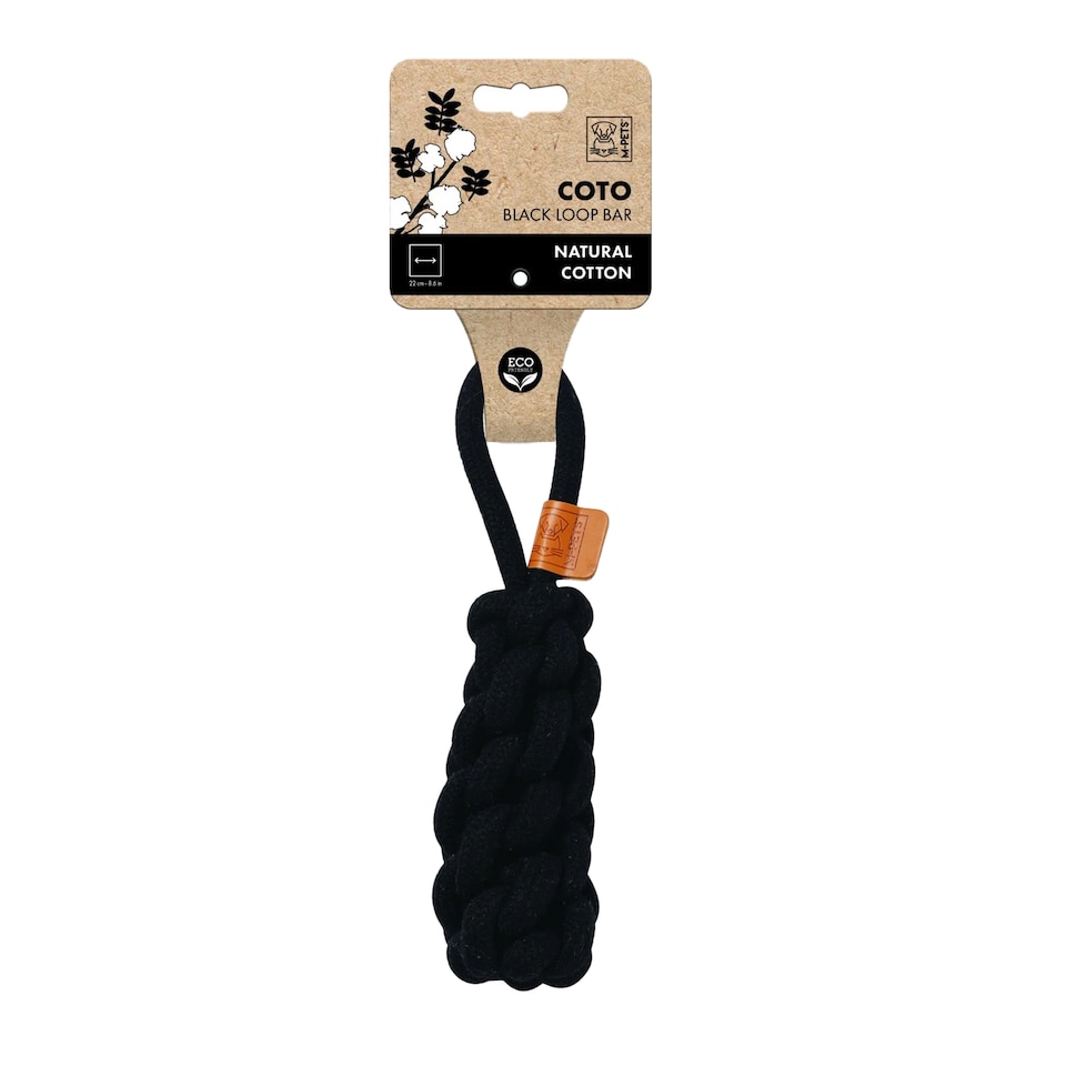 image 1 of M-Pets Coto Bar Rope Dog Toy | Black | Black | 1