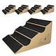 image 1 of Stairwedge Dog Steps Pack of 5 Soft grip carpet ramps with grooved safety for confident climbing Natural cork design supports mobility for dogs and small pets