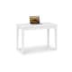 image 4 of White Free-Standing Table with 2 Drawers | White | White