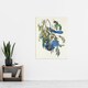 image 4 of Florida Jay and Persimmon Tree Audubon Nature Huge Wall Art Poster Print 24X32"