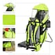 image 10 of HOMCOM Baby Hiking Backpack Carrier w/ Detachable Rain Cover for Toddlers Green Green | One Size