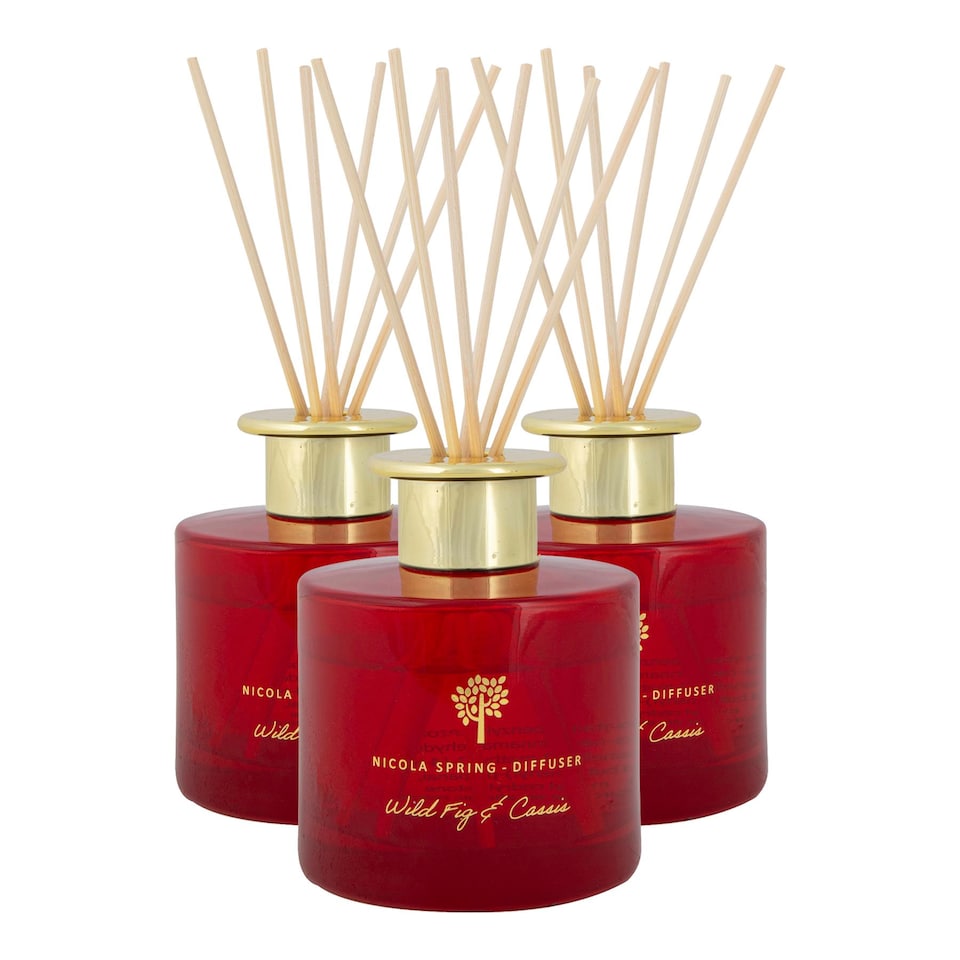 image 1 of Nicola Spring Reed Diffusers - 200ml - Wild Fig & Cassis - Pack of 3