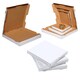 image 1 of 50 x 12" Pizza Boxes Plain White Postal Box Takeaway Style Boxes White