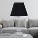 image 3 of Set of 2 Chrome Jewelled Table Lamps with Black Shades Chrome | Black