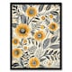 image 1 of Yellow Marigold Flowers Pattern Wildflowers Black Framed Wall Art Print A4