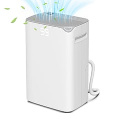 HOMCOM 20L/Day Small Dehumidifier for Home Damp Laundry, with 24H Timer