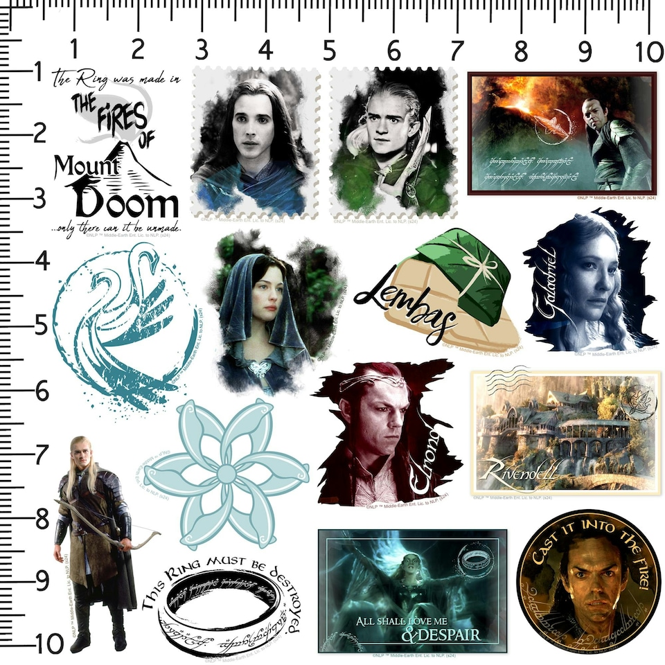 image 1 of Lord Of The Rings Deluxe Elves Stickers (Pack of 100) - Multicoloured - One Size