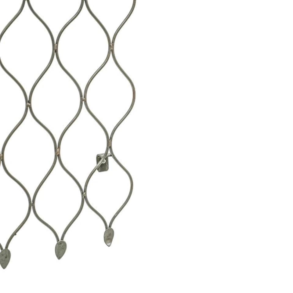 image 1 of Outdoor Honeycomb Trellis - Mild Steel - L2.5 x W62 x H84 cm - Zinc