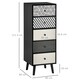 image 3 of HOMCOM Chest of Drawers, 5 Drawer Storage Organiser Unit Bedroom, Black