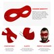 image 2 of Red Eye Mask on Elastic – Fancy Dress Accessory for Superheroes, Masquerade & Costume Parties Red | One Size