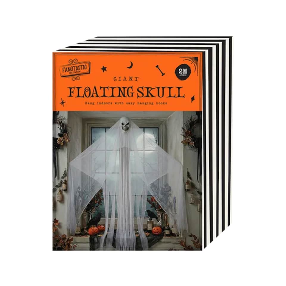 image 1 of Giant Floating Skull Halloween Decoration 2m