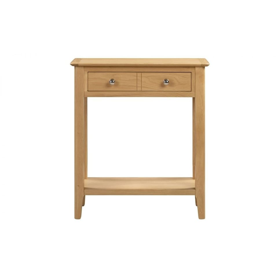 image 1 of Classic Solid Oak Console Table Brown