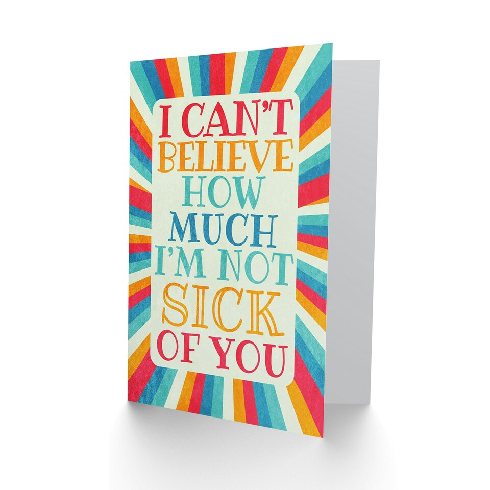 image 1 of Not Sick You Partner Anniversary Love Valentines Day Card