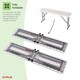 image 3 of Oypla 2x 3ft 95cm Folding Heavy Duty Outdoor 2 Person Trestle Bench Chair White