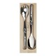 image 1 of Laguiole Salad Servers Set in Wooden Display Tray Silver | Stainless Steel