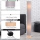 image 4 of HOMCOM Tall Floor Lamp Lighting w/ Fabric Shade for Bedroom Living Room Grey