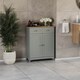 image 1 of Bath Vida Priano 2 Drawer 2 Door Freestanding Bathroom Cabinet, Grey & Oak