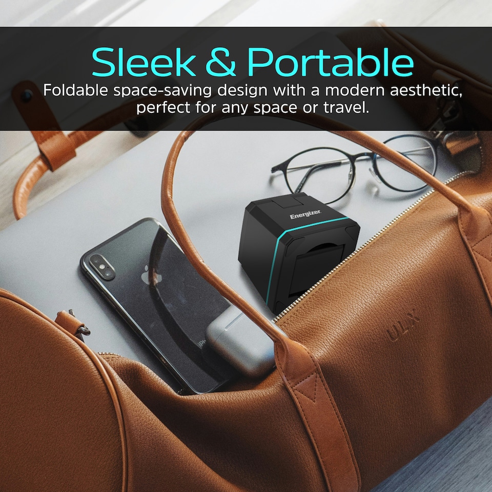 image 1 of Energizer WCP307 15W 3-in-1 QI Wireless Stand Black