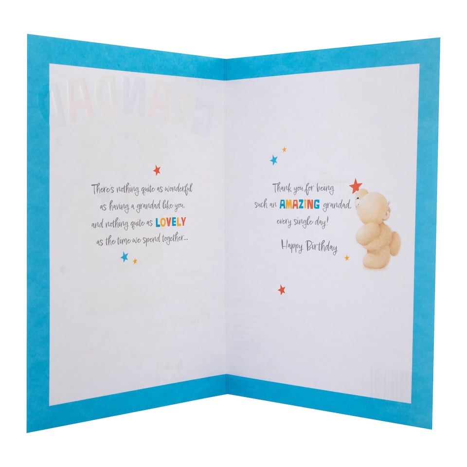 image 1 of Hallmark Birthday Card For Grandad - Forever Friends Bear With Trophy Design