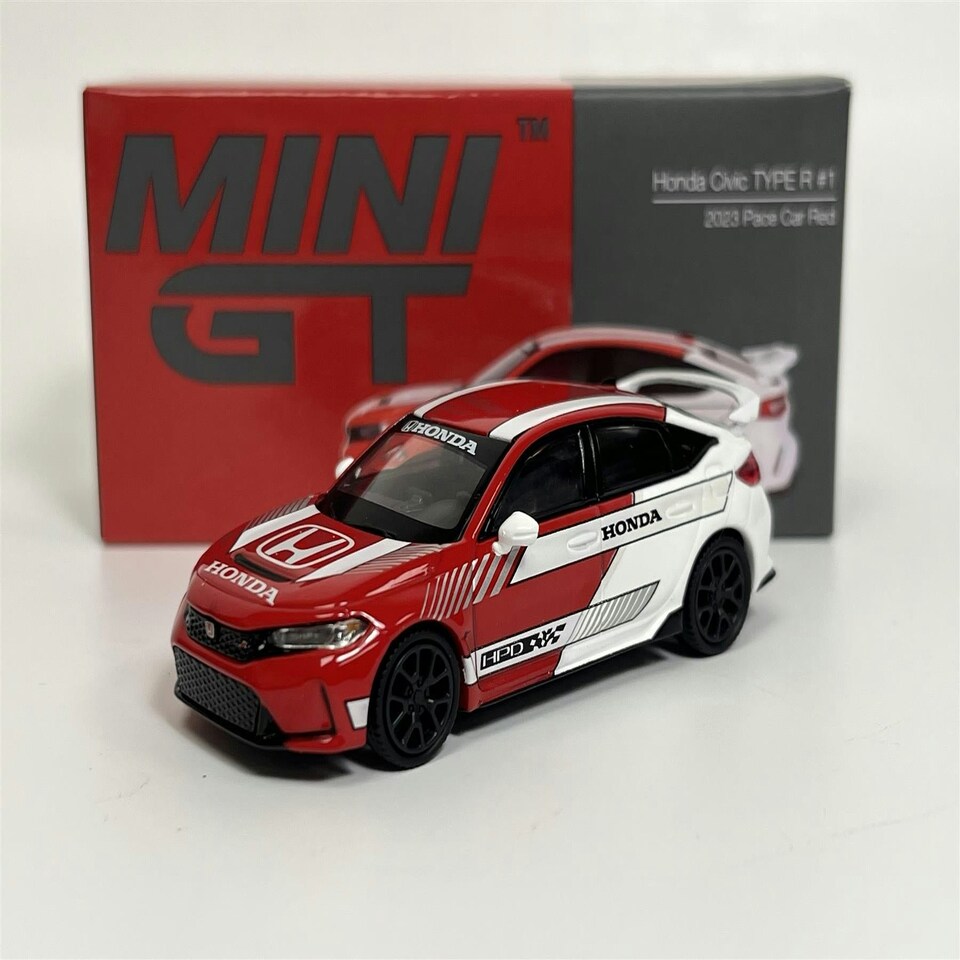 image 1 of Honda Civic Type R #1 2023 Pace Car Red 1:64 Mini GT MGT00686L