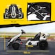 image 5 of HOMCOM 24V Electric Go Kart for Kids, Ride On Racing Kart with Adjustable Seat, Battery Powered Drifting Ride On Car with Music, Light, Slow Start, Button Start, Horn, for 6-12 Years, White