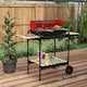 image 2 of Outsunny Charcoal Barbecue BBQ Grill Trolley W/ 5-level Grill Height Ash Catcher