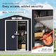 image 4 of Outsunny 7 x 4ft Garden Shed Storage with Foundation Kit and Vents, Dark Grey