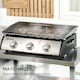 image 6 of Outsunny Gas Plancha Barbecue Grill with 3 Stainless Steel Burner, 7.5kW, Portable Tabletop Gas BBQ with NonStick Griddle and Lid for Camping Picnic Garden Party Festival
