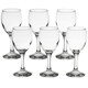 image 1 of Empire Wine Glasses Classic Glassware Red White Wine Water Juice Cups | Clear | 6x 245ml