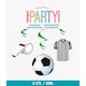 image 2 of Pack of 3 26" 3D Football Soccer Hanging Swirl Decorations