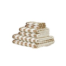 Santa Cruz 6 Piece Cotton Towels Bale Set Striped Soft and Absorbent | Brown | Bath towel