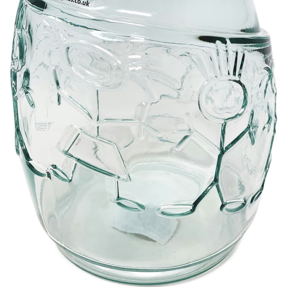 image 1 of Verano Spanish Ceramics Recycled Glass Boy & Girl Decanter - 1L