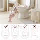 image 5 of Straame Toddler Toilet Ladder Seat - (White-Pink)