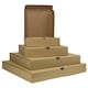 image 2 of 10 x Brown 16" (16.5 x 16.5 x 2") Cardboard Postal, Takeaways, Restaurants, Desserts & Pizza Take Out Boxes Brown