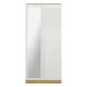 image 1 of Modern 2-Door Wardrobe with Mirror High Gloss Finish In Oak and Cream Cream | Oak