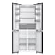 image 2 of HYE 418 Litre No Frost Cross Door American Fridge Freezer, 75cm, Silver - RF01AMCD430S03