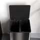 image 9 of HOMCOM Dual Kitchen Bin, 2 x 30L Stainless Steel Double Pedal Bin with Soft-Close Lid, Removable Inner Buckets and Handles for Recycling and Waste, Black | Black | 1