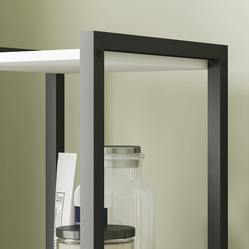 image 1 of HOMCOM Tall Bathroom Cabinet with 3 Shelves, Slim Storage Cabinet with Adjustable Shelf, Narrow Tallboy Cupboard, Bathroom Storage Unit for Kitchen, Living Room, Hallway, 30 x 30 x 170 cm