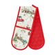 image 3 of Catherine Lansfield Christmas Town Cotton Kitchen Double Oven Glove Natural Cream | Natural