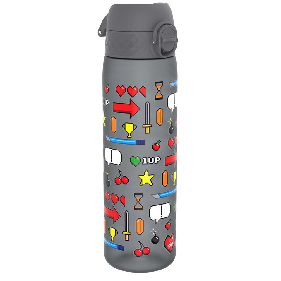 image 1 of Leak Proof Slim Water Bottle, BPA Free, 500ml (18oz) | Grey | Gamer | One Size