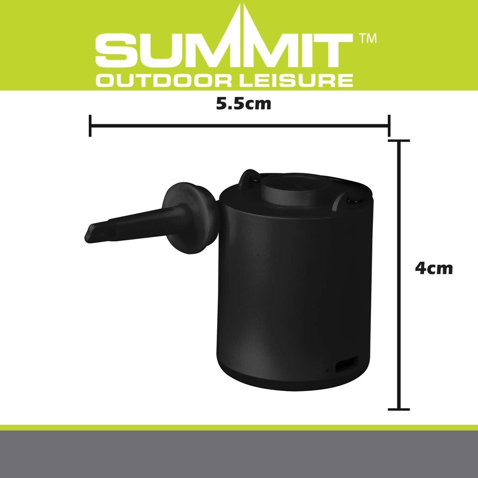 image 1 of PMS Digital Air Pump & Torch Rechargeable USB-C COB LED Black
