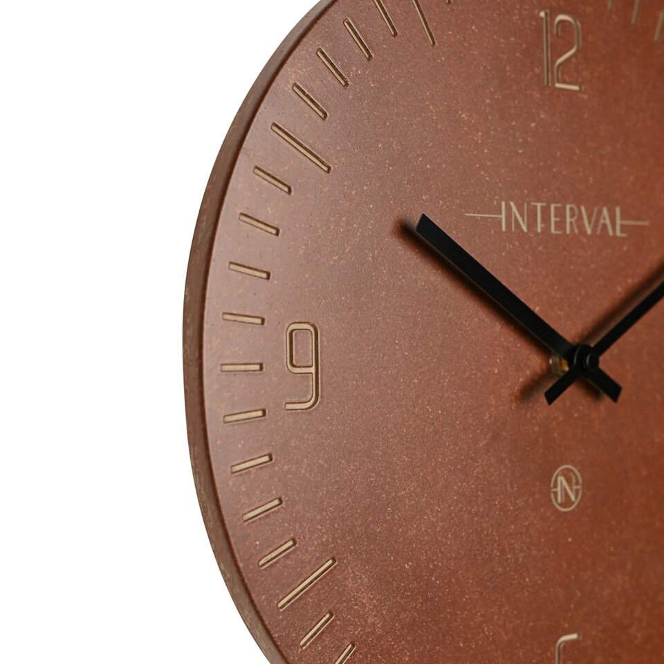 image 1 of Interval Resin Wall Clock 30cm - Oxblood Red | Oxblood