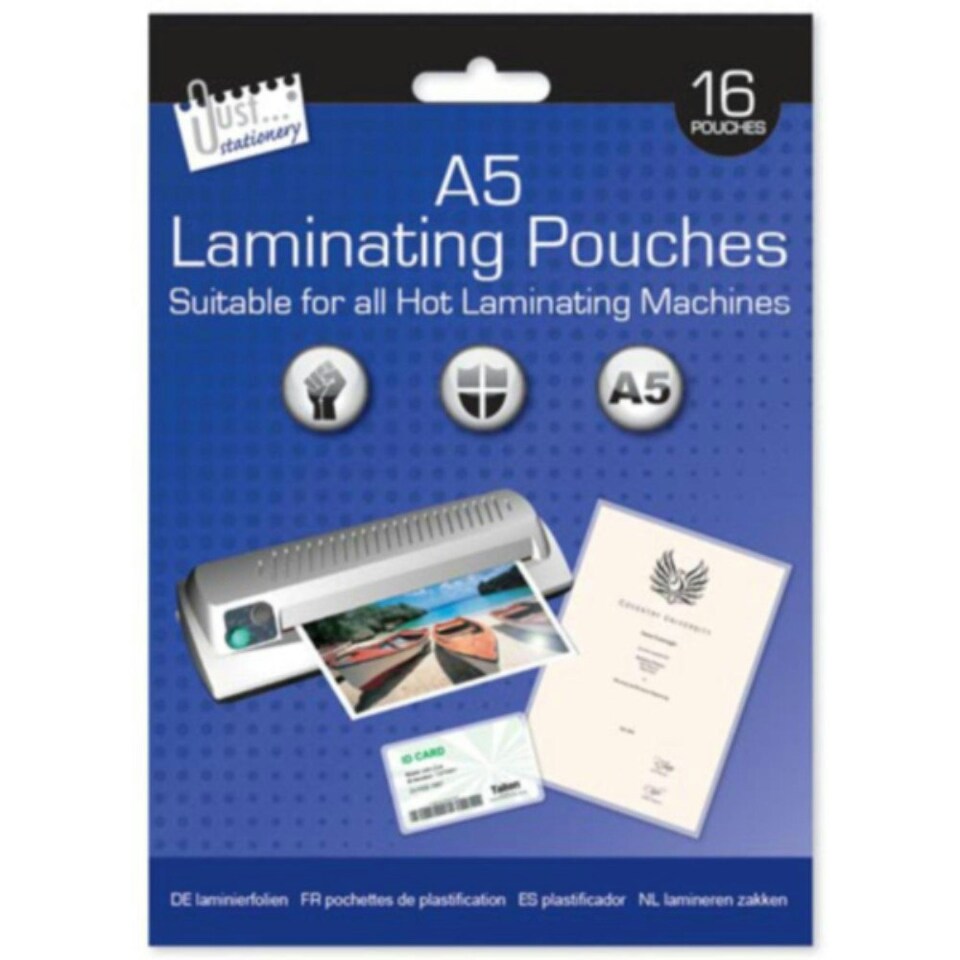 image 1 of Pack of 16 A5 laminating Pouches