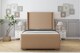 image 1 of Sloomy Devonshire Latte Dumfries Bed Frame With 50"  Upholstered Wingback Headboard 4' Small Double