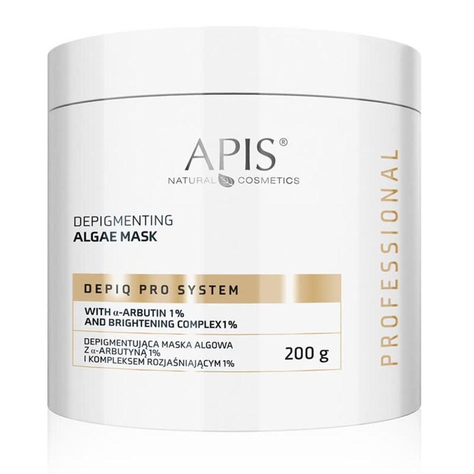 image 1 of Apis Professional DepiQ Pro System Depigmenting Algae Mask with 1% α-arbutrin and 1% Brightening Complex 200g