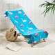 image 1 of OHS Soft Quick Drying Flamingo Print Travel Holiday Absorbent Beach Bath Towel Blue | Sea Blue | One size