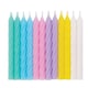 image 2 of Assorted Pastel Spiral Birthday Candles - Pack of 24