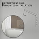image 6 of HOMCOM Round Bathroom Mirror, Modern Wall Mirror with Steel Frame, Black