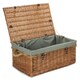 image 4 of 61cm Double Steamed Wicker Rope Handled Trunk with Lining Black | Black | One Size