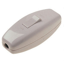 Dencon 6A White Through Switch - White - One Size